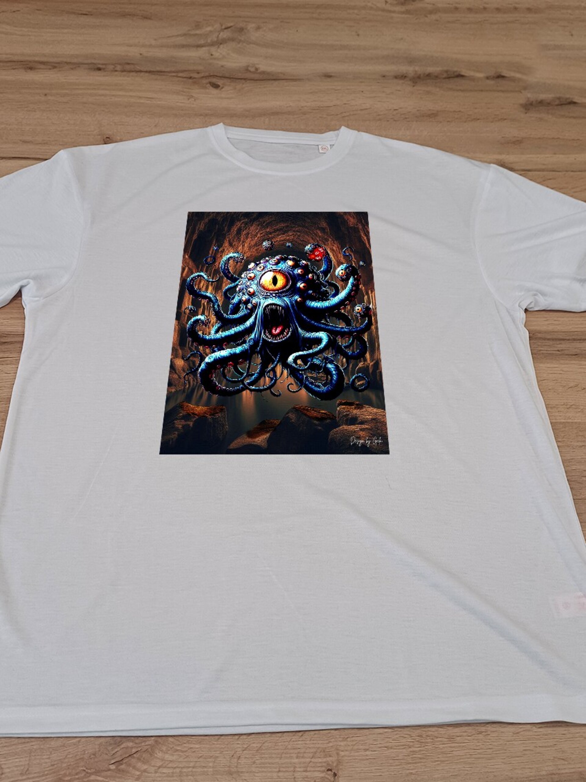 Camiseta monstruo caverna hombre - 2